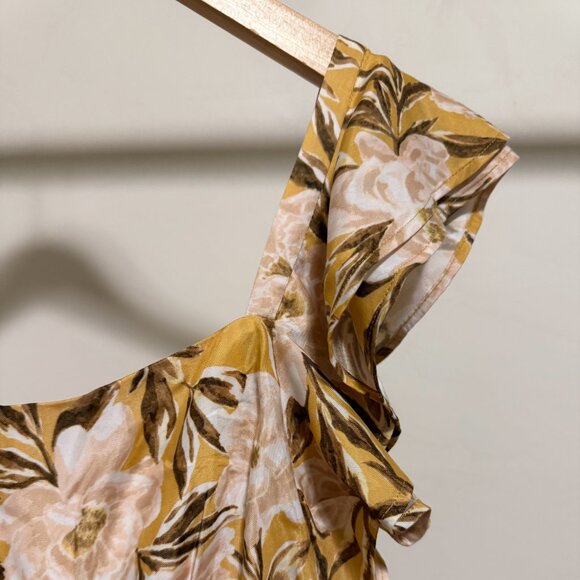 NWT Madewell Angelina Yellow Floral Slip Dress 8 - Picture 5 of 13